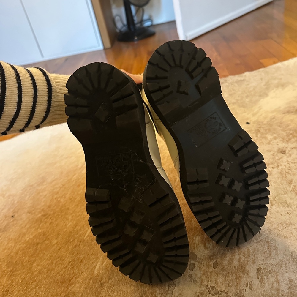 Dr. Martens Black and White Leather Boots - Picture 5 of 7